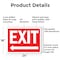 Signmission Exit Sign, Aluminum, 24 in W, 18 in H, Exit with Left Arrow OS-2PACK-MISC-A-1824-L-19487 - alternate 2
